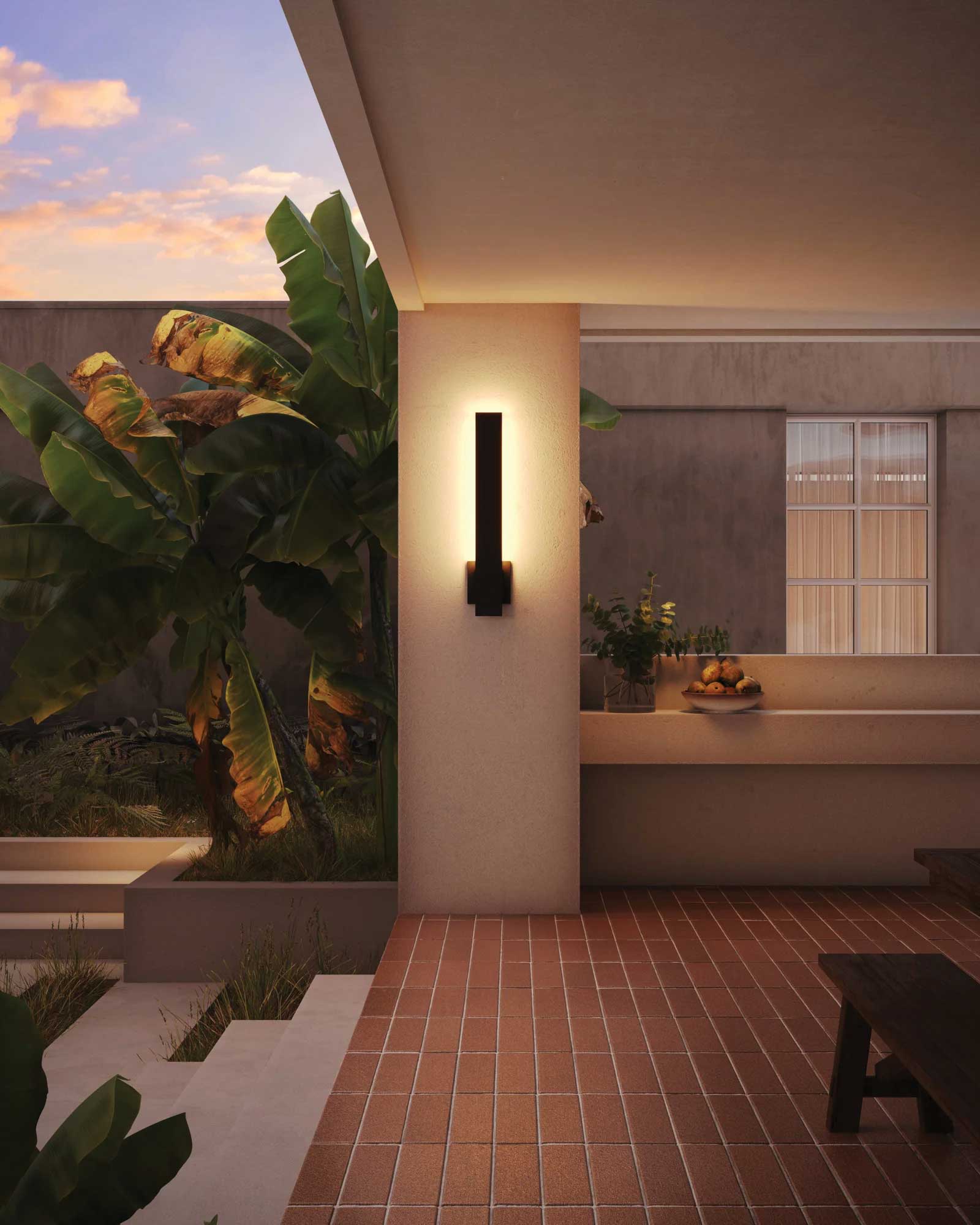 Applique murale VESTA en noir — AT7924-BK — Luminaire Expert