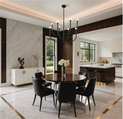 Suspension DAHLIA en noir plâtre — 207262A — Luminaire Expert