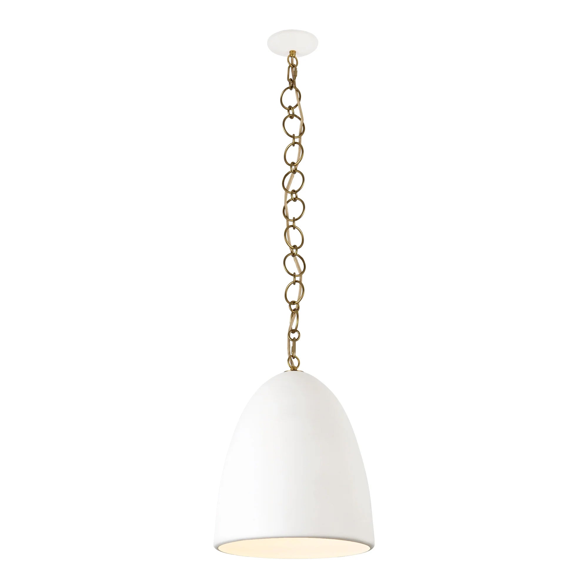 Suspension GRANT en blanc antique — PD423014AW — Luminaire Expert