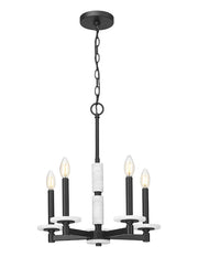 Suspension KADEN en noir mat et albâtre — IL-120I — Luminaire Expert