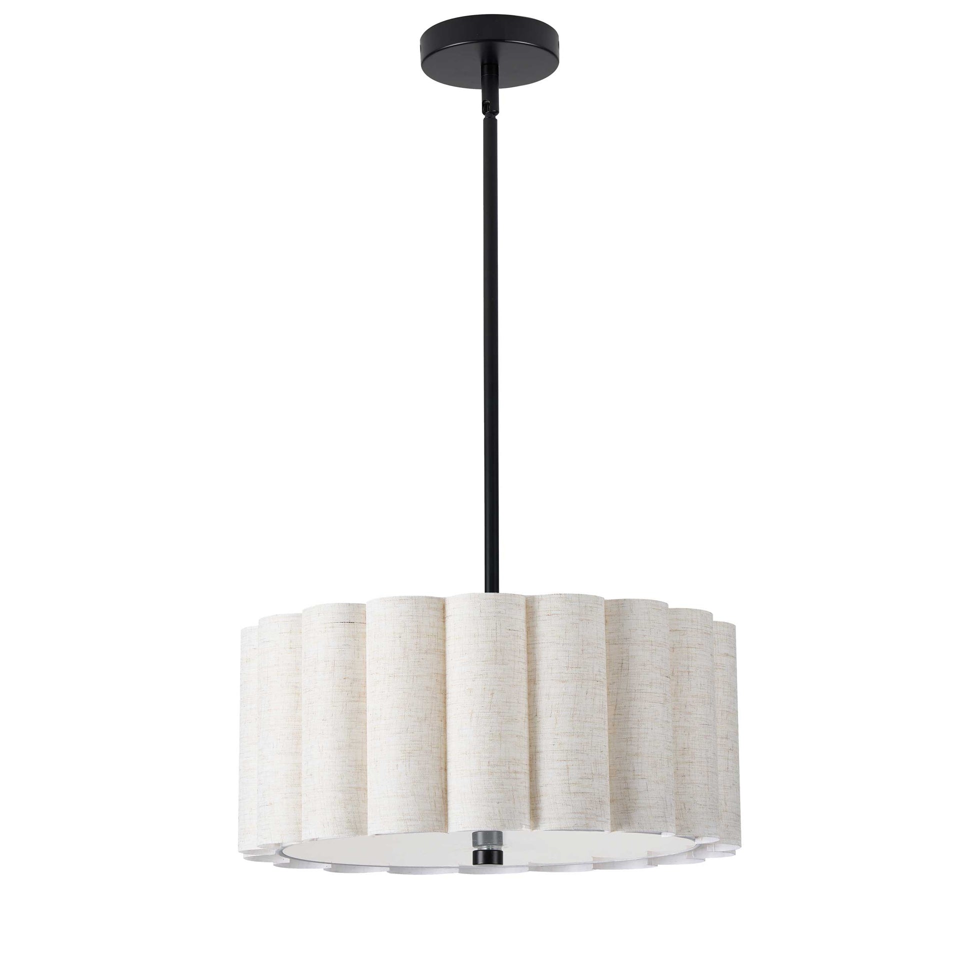 Suspension PACIFICA en noir mat et beige — PCA-163P-MB-FX — Luminaire Expert