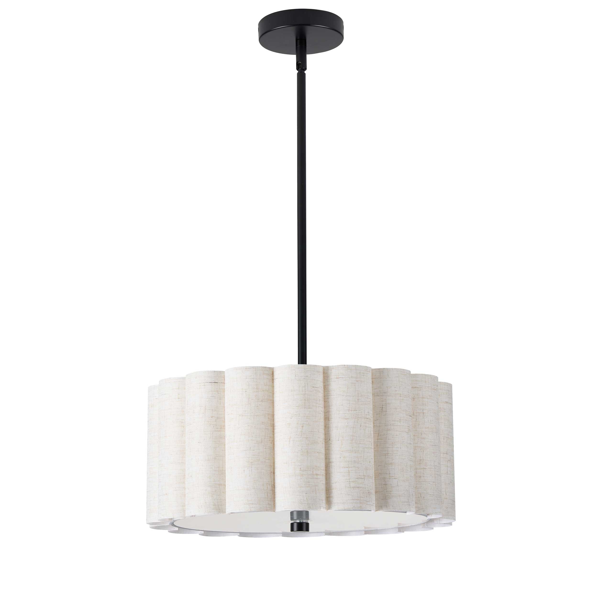 Suspension PACIFICA en noir mat et beige — PCA-163P-MB-FX — Luminaire Expert