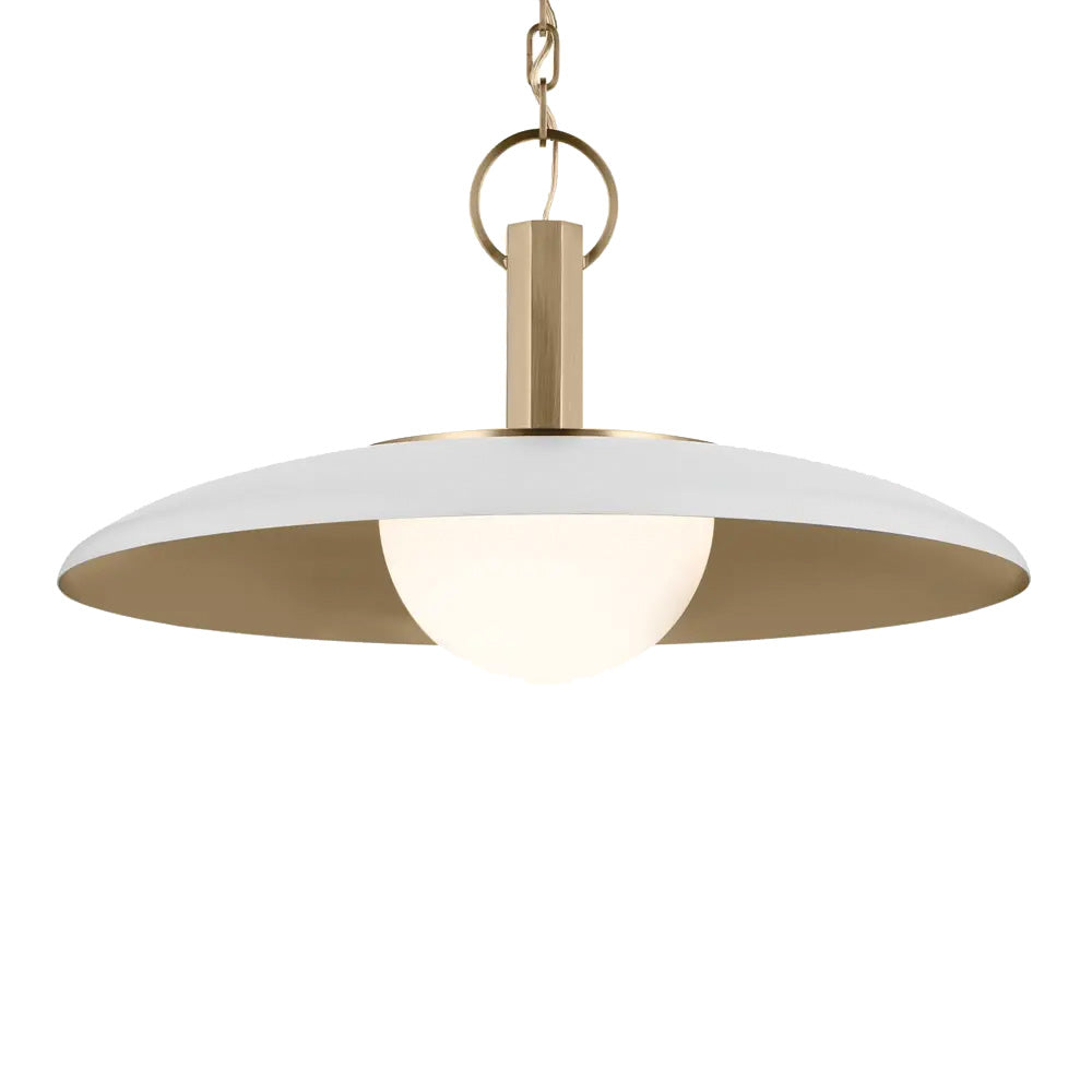Suspension KURIO en blanc et bronze champagne — 52835WH — Luminaire Expert