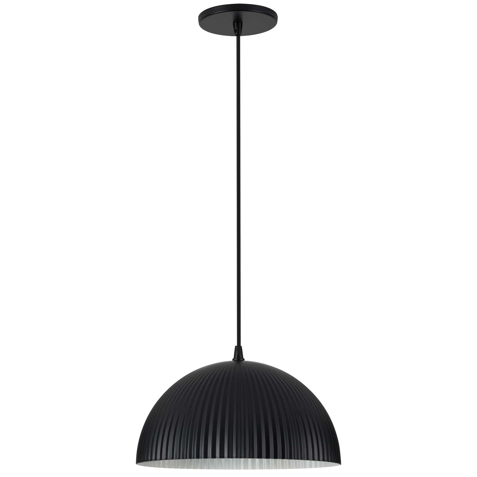 Suspension REMY en noir mat et blanc — REM-121P-MB — Luminaire Expert