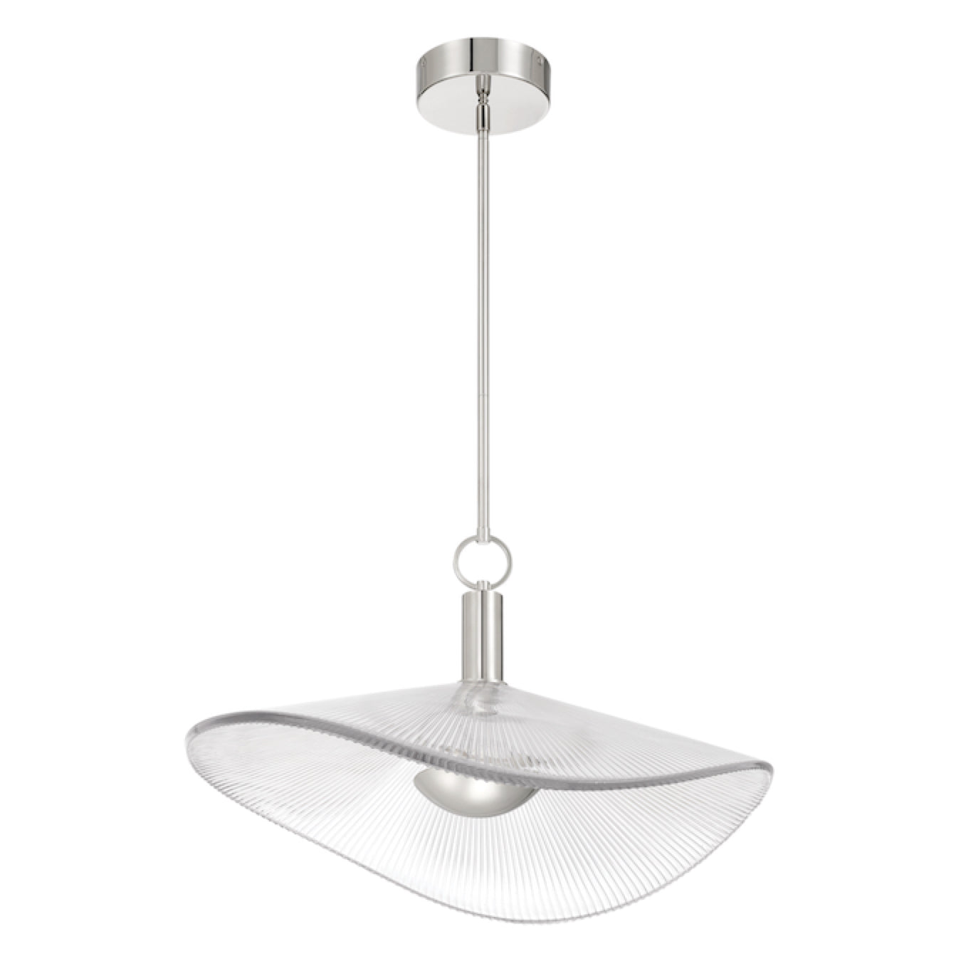 Suspension NOVELLA en nickel poli — 207394A — Luminaire Expert