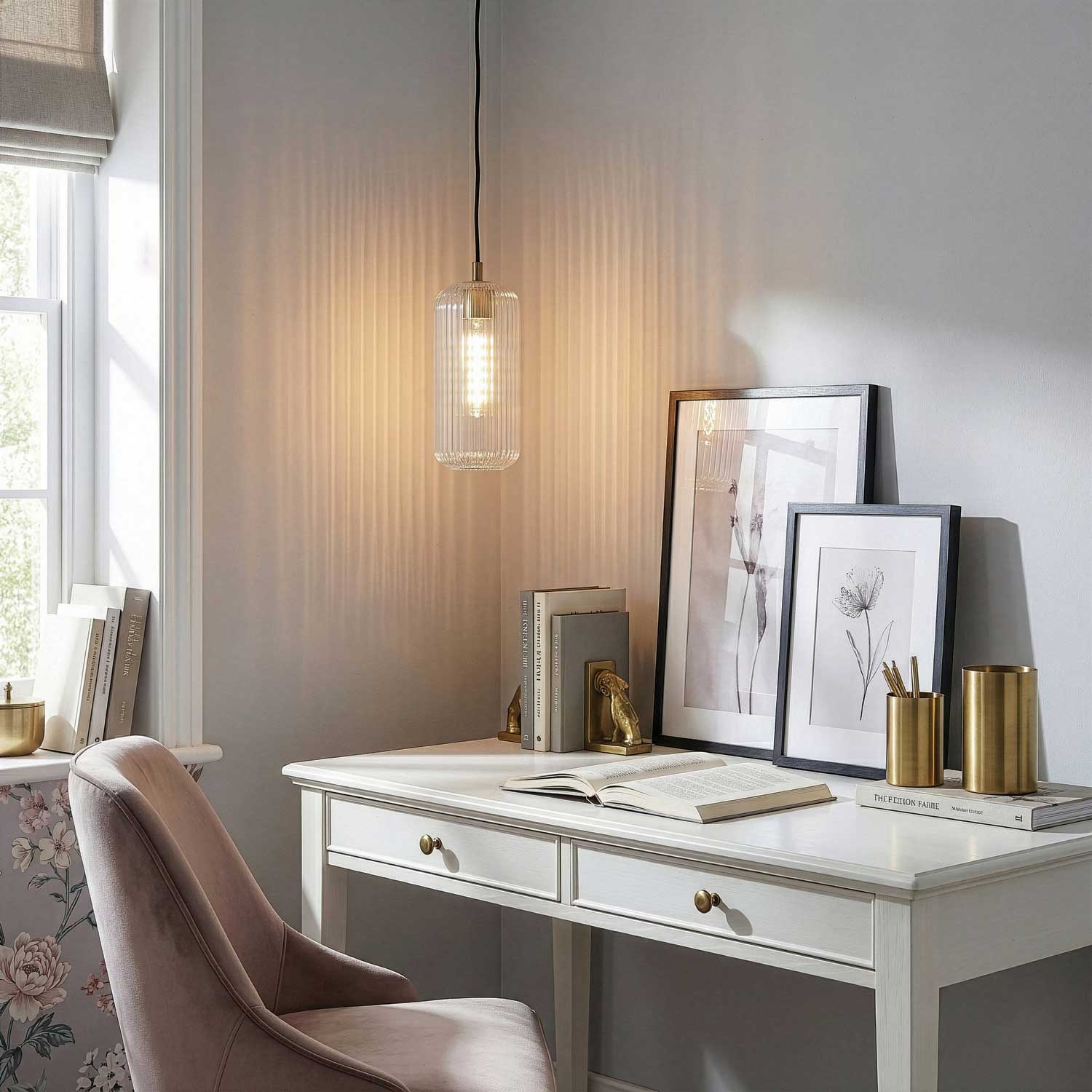 Suspension MALEK en doré — IPL1250A01GD-CR — Luminaire Expert