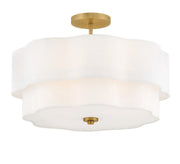 Semi-plafonnier GWEN en laiton laqué — 47733LCB — Luminaire Expert