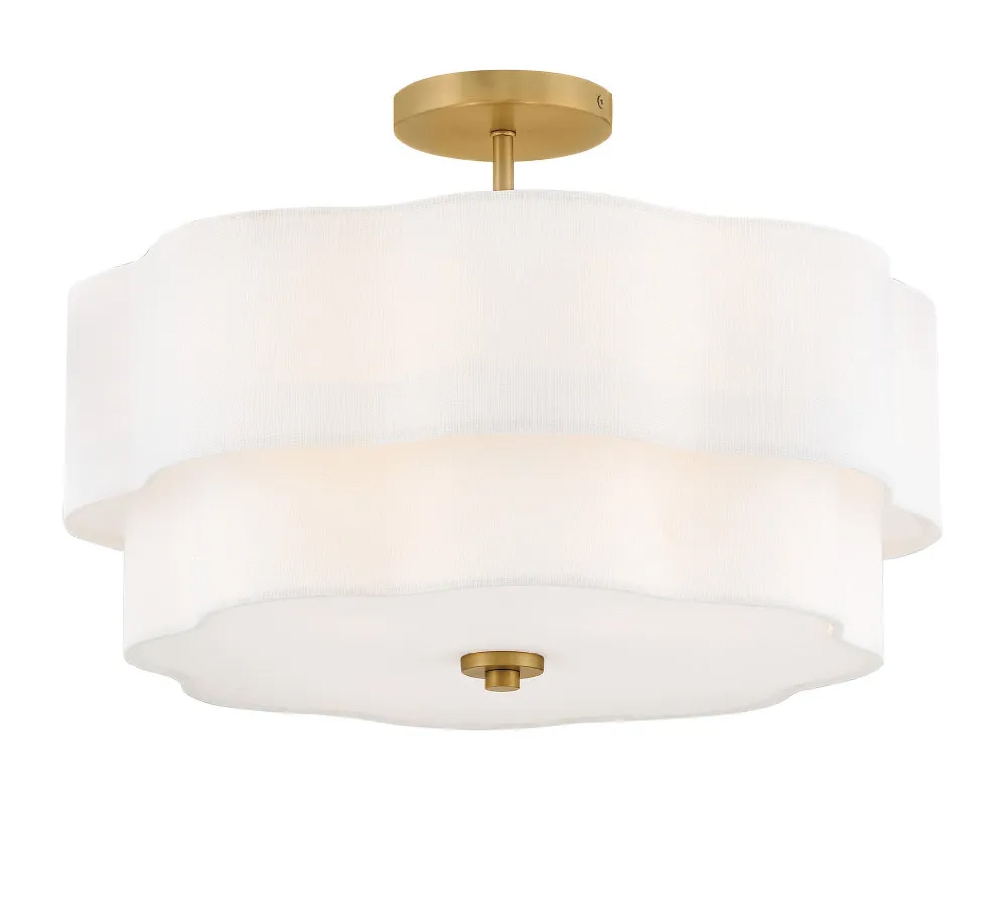 Semi-plafonnier GWEN en laiton laqué — 47733LCB — Luminaire Expert