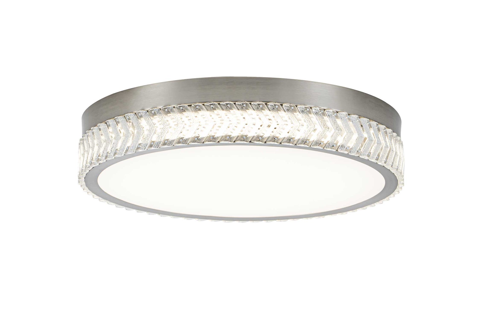 Plafonnier CHEVRON en nickel brossé — AC5058BN — Luminaire Expert
