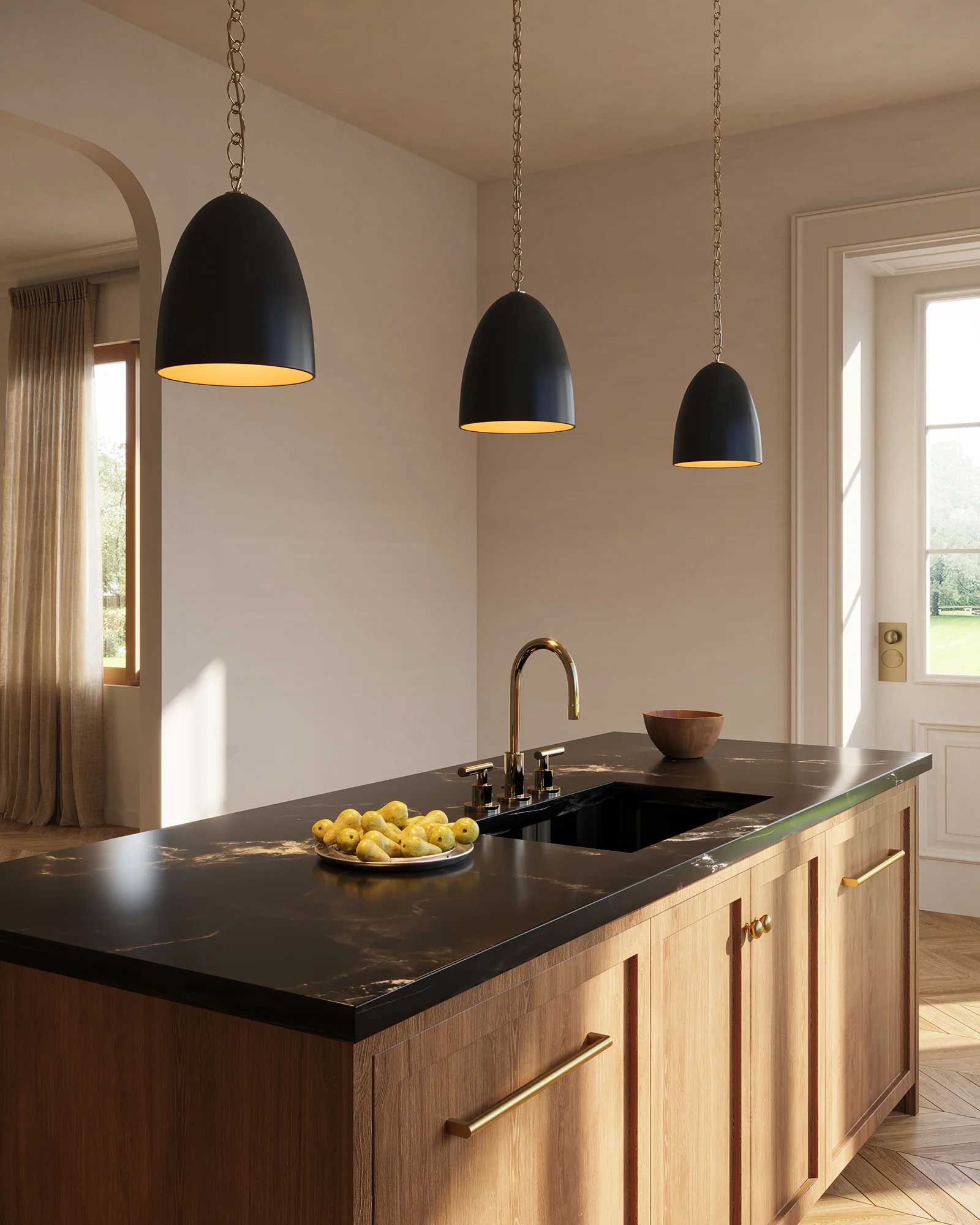 Suspension GRANT en noir mat — PD423014MB — Luminaire Expert