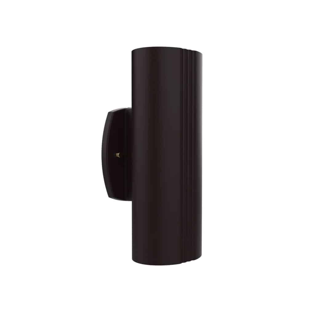 Luminaire mural Snoc — Évolution - Luminaire mural cylindrique pour l’extérieur en Brun
