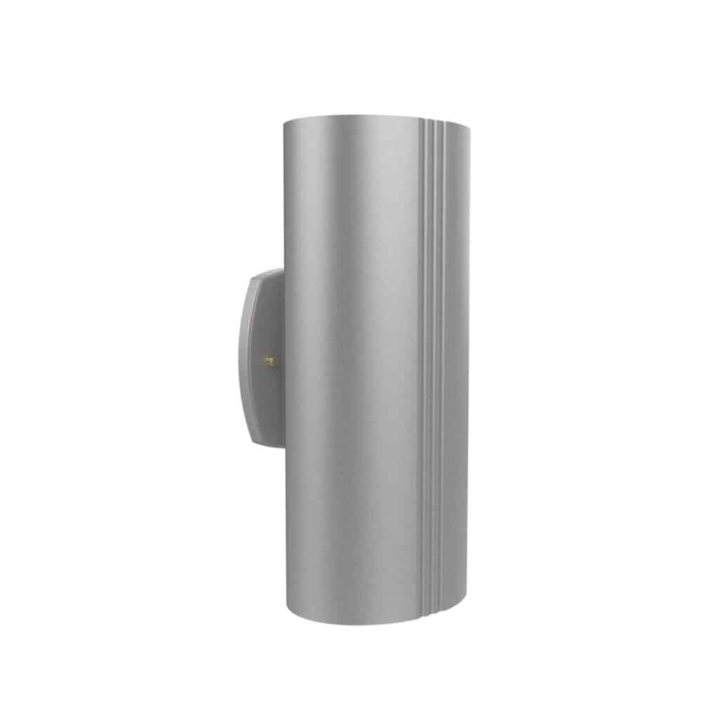 Luminaire mural Snoc — Évolution - Tube ovale lignés PAR30 / A-19 en Étain