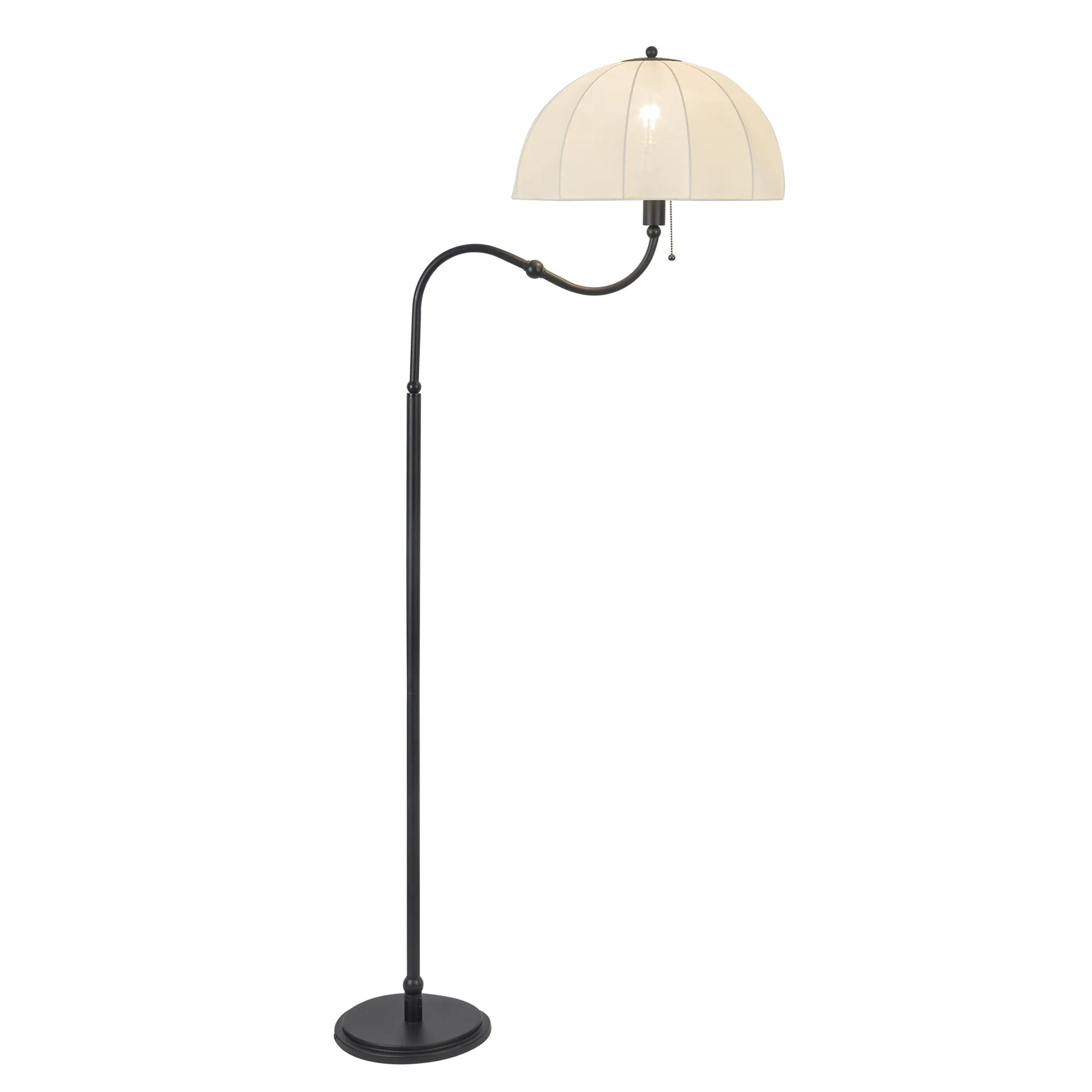 Lampe de plancher CROSBY en noir mat — FL661068MB — Luminaire Expert