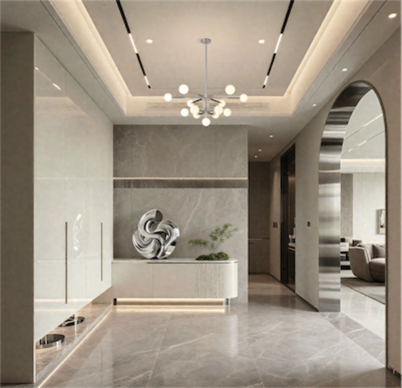 Suspension STOCKHOLM en nickel poli — 207349A — Luminaire Expert