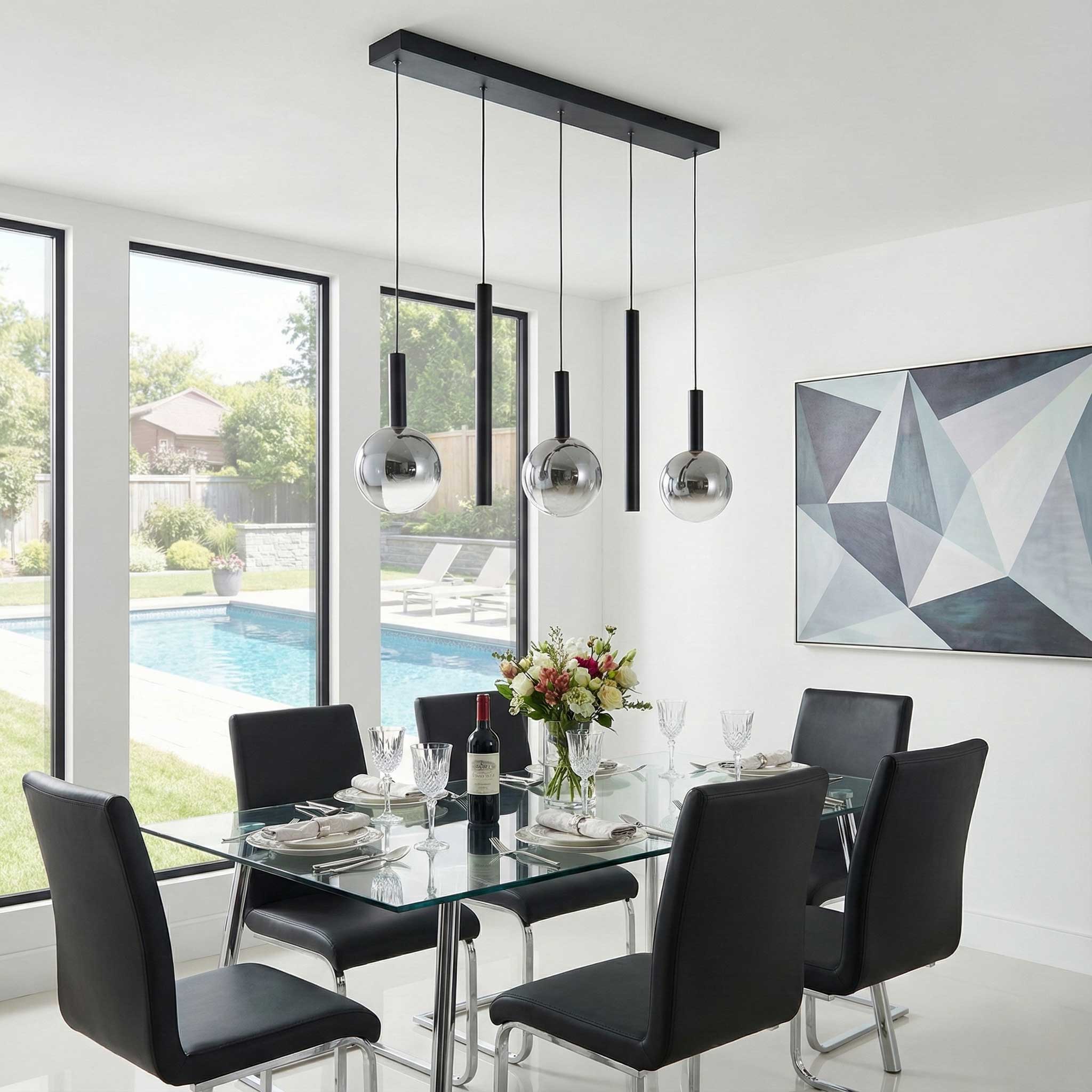 Suspension MODELLA en noir — AC5006BK — Luminaire Expert