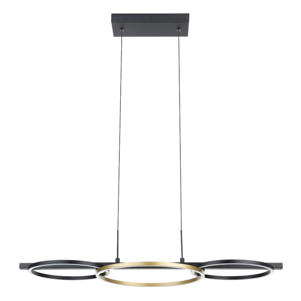 Suspension BOYAL en noir et or — Eglo