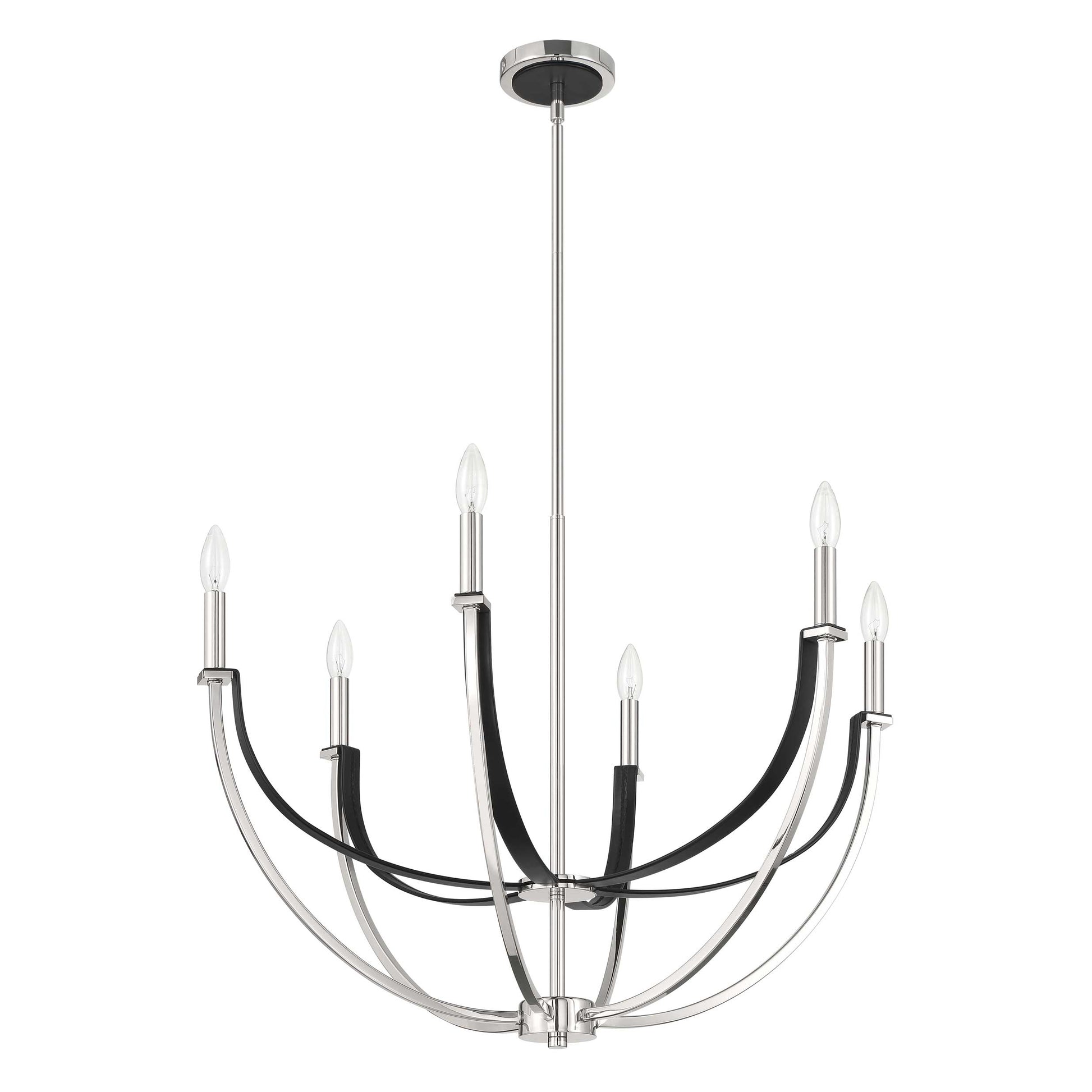Suspension SUSSEX en nickel poli — 207886A — Luminaire Expert
