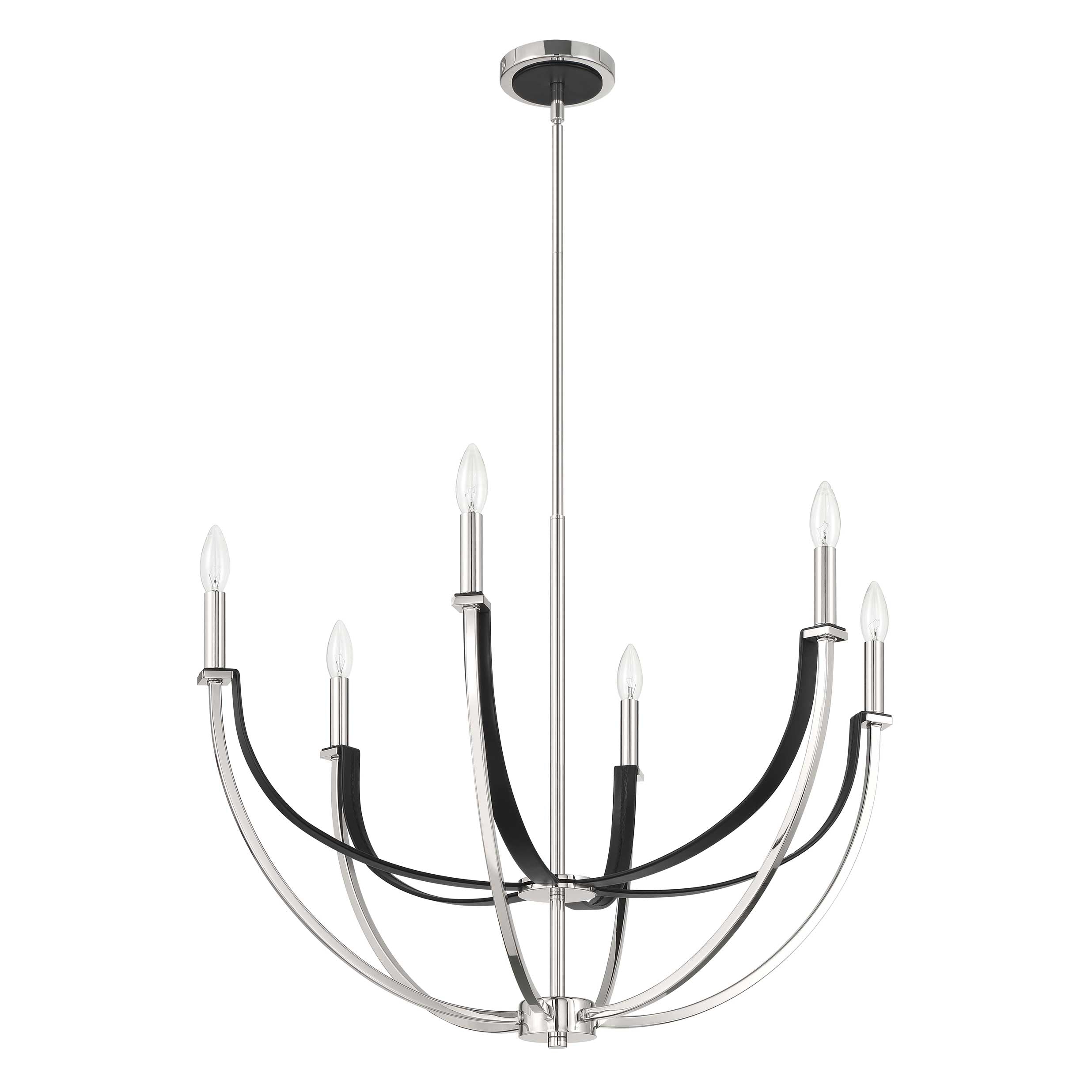 Suspension SUSSEX en nickel poli — 207886A — Luminaire Expert