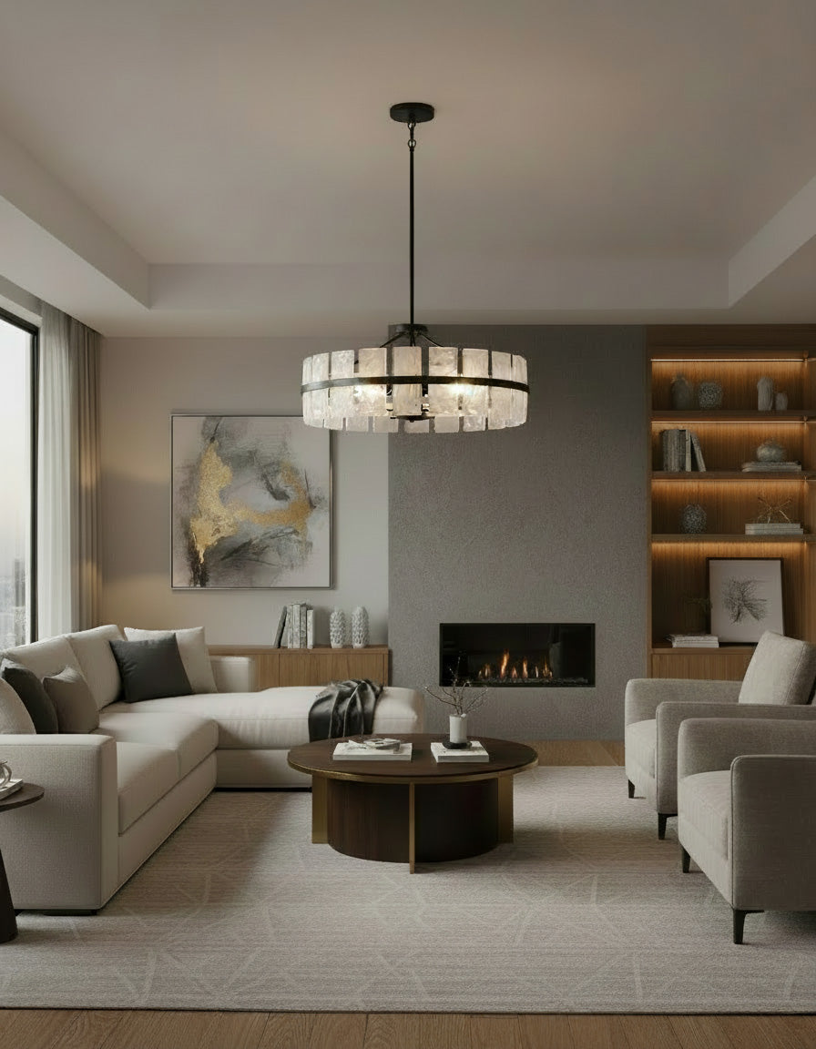 Suspension LUNA en ébène — DVP5206EB-MS — Luminaire Expert