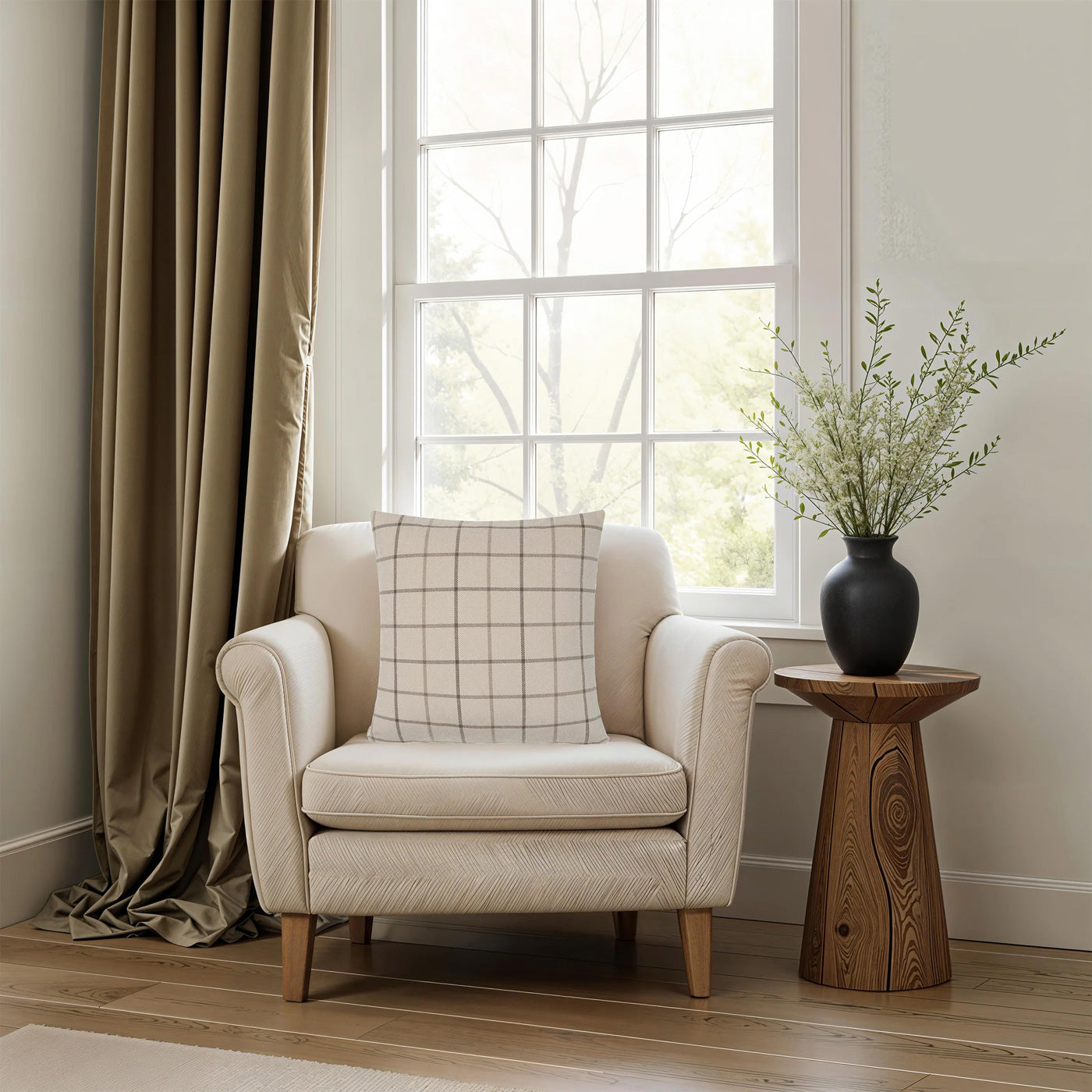 Accessoire décoratif THORNHILL en beige et marron — PWFL1480 — Luminaire Expert