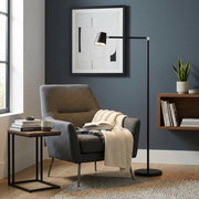 Lampe de plancher VEGA en noir — FL6101-BLK — Luminaire Expert