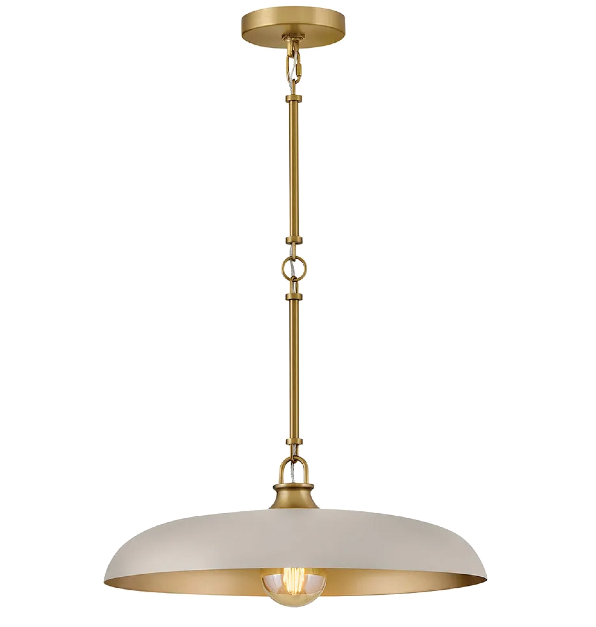 Suspension SADIE en laiton laqué et taupe — 48167LCB-LTP — Luminaire Expert