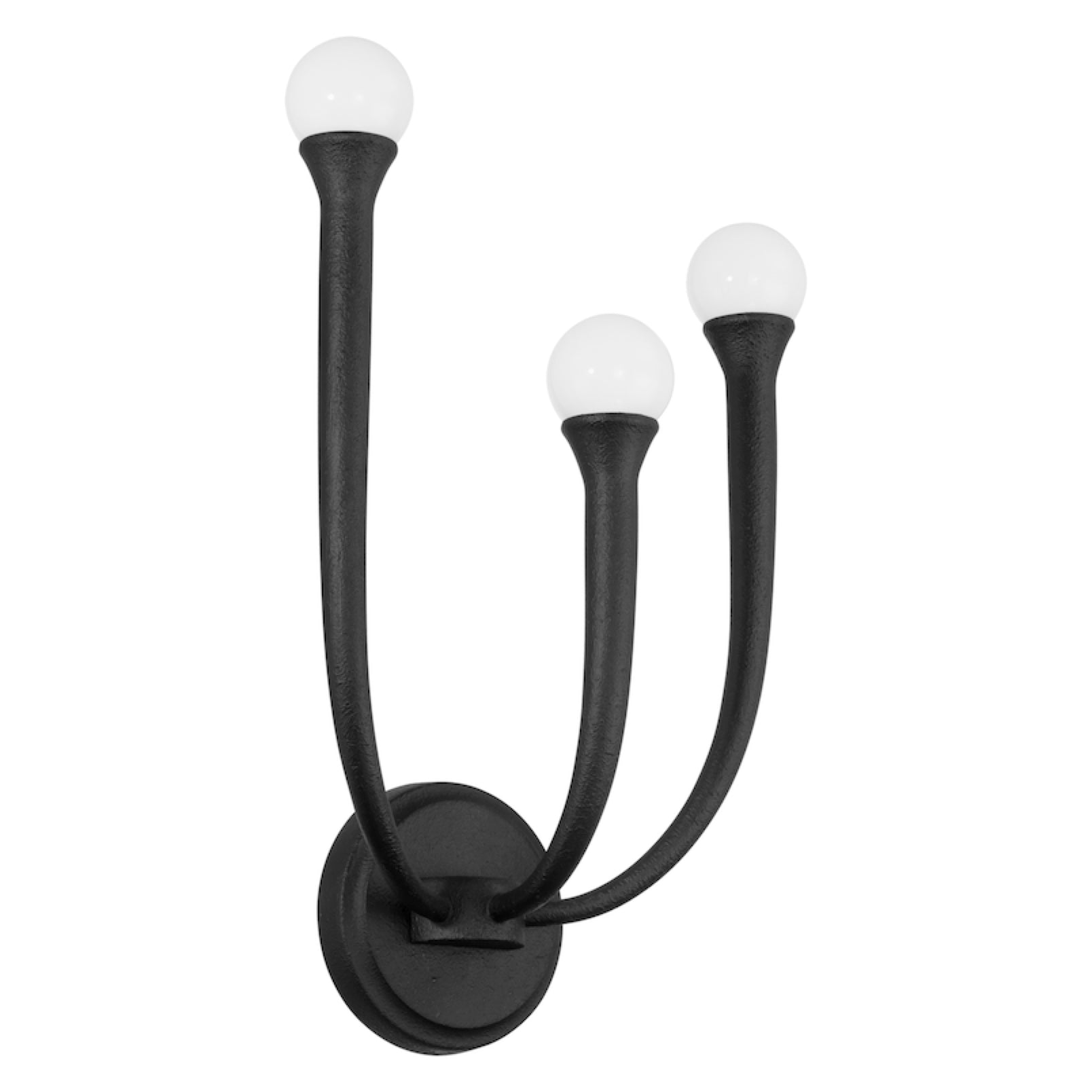 Applique murale DAHLIA en noir plâtre — 207264A — Luminaire Expert