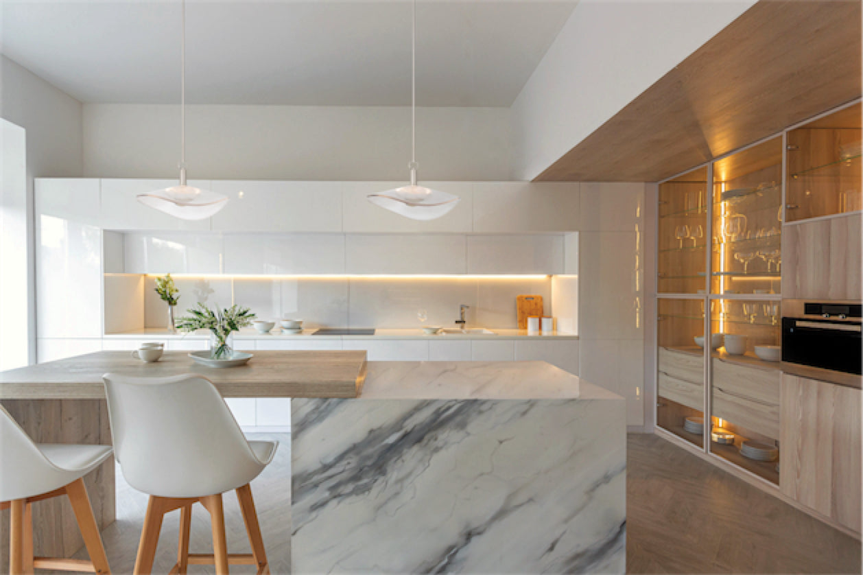 Suspension NOVELLA en nickel poli — 207393A — Luminaire Expert