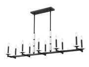 Suspension KADEN en noir mat et albâtre — IL-120A — Luminaire Expert