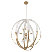 Suspension ABBEY en laiton et crème — 207274A — Luminaire Expert