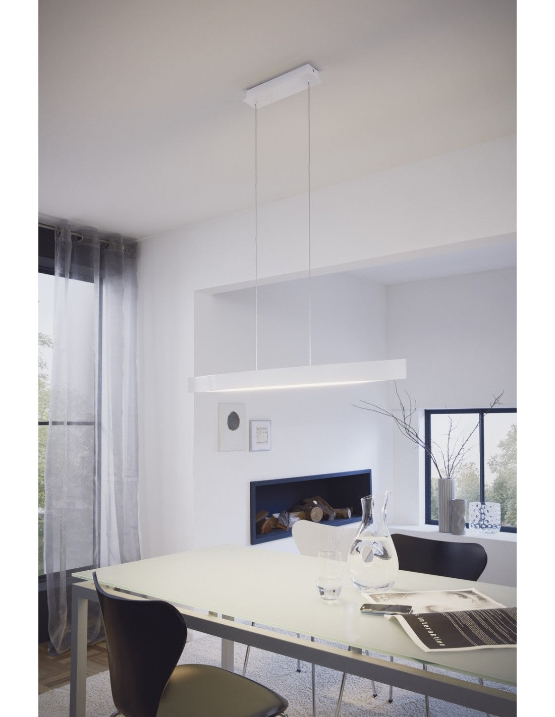 Suspension CLIMENE en aluminium brossé — Eglo