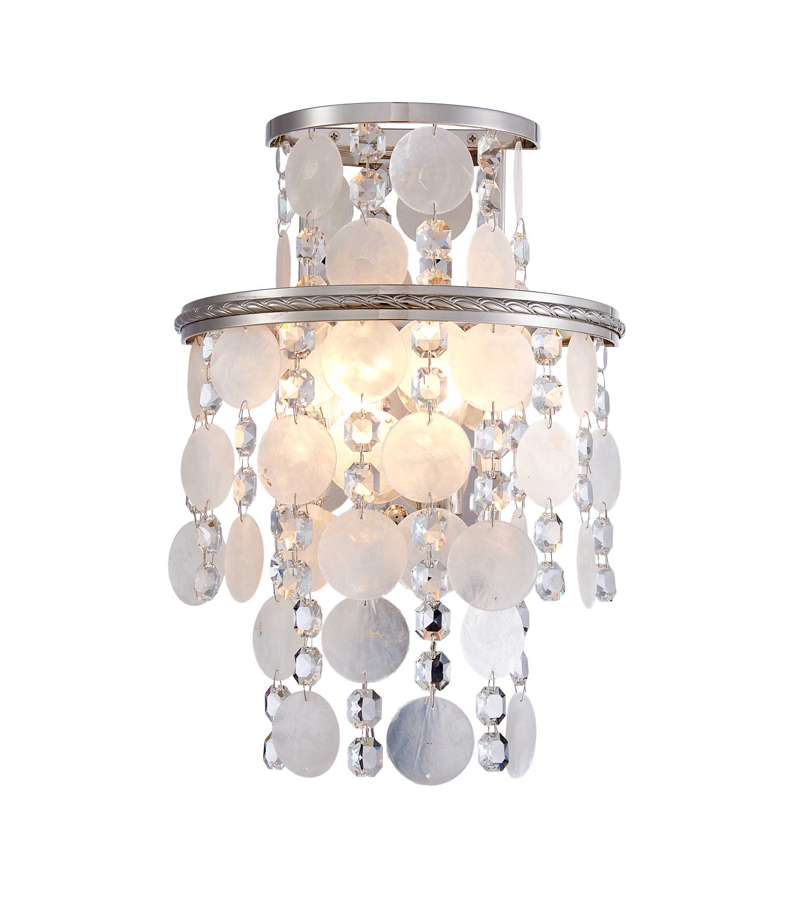Applique murale AVARA en nickel poli — AC12075PN — Luminaire Expert