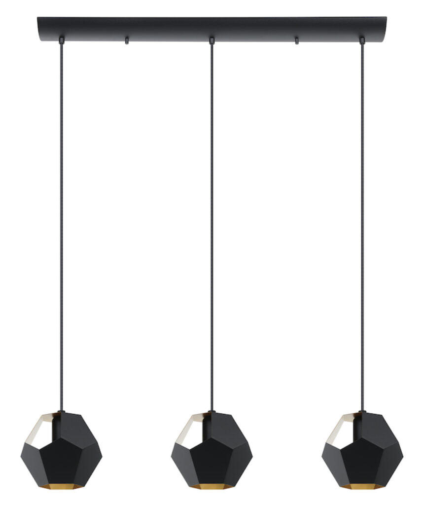 Suspension RASIGURES en noir — Eglo