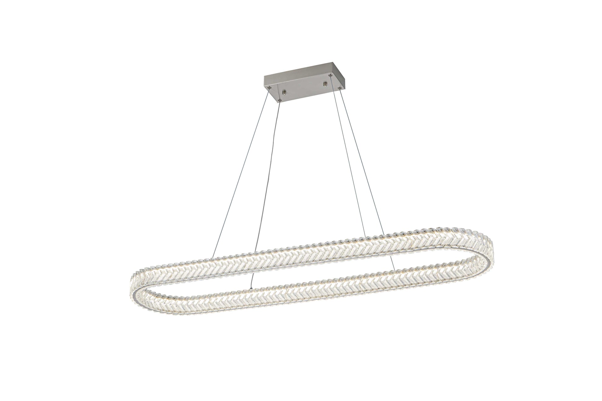 Suspension CHEVRON en nickel brossé — AC5054BN — Luminaire Expert