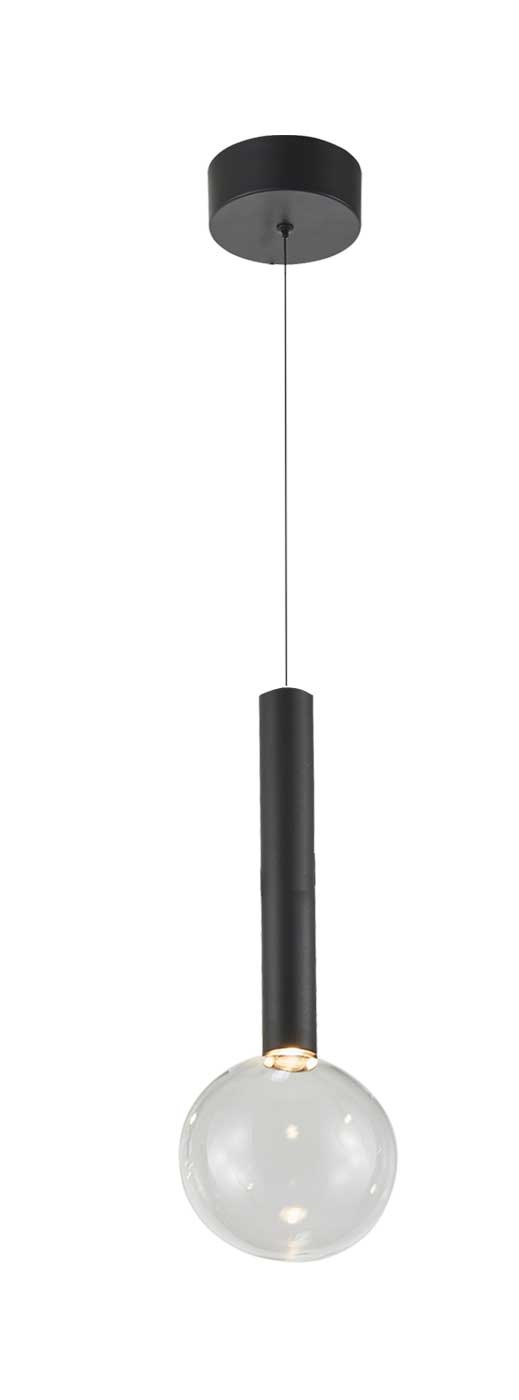 Suspension TERRA en noir — AC6850BK — Luminaire Expert