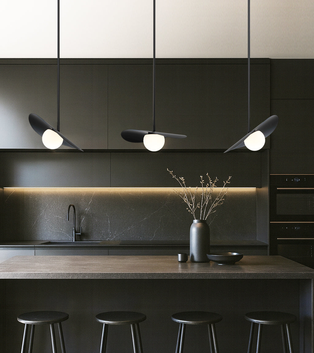 Suspension PAVEN en noir mat — PVN-1612LEDP-MB — Luminaire Expert