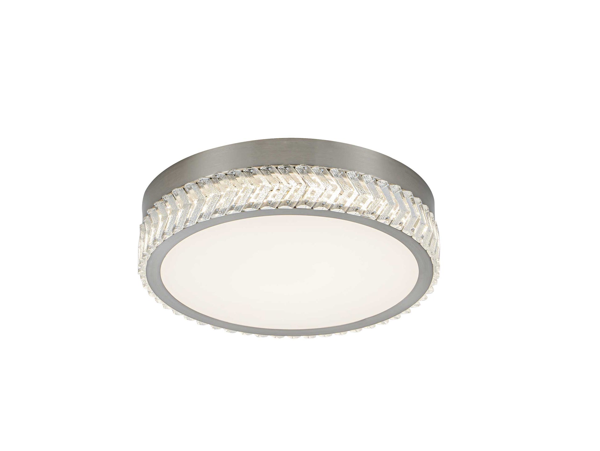Plafonnier CHEVRON en nickel brossé — AC5057BN — Luminaire Expert