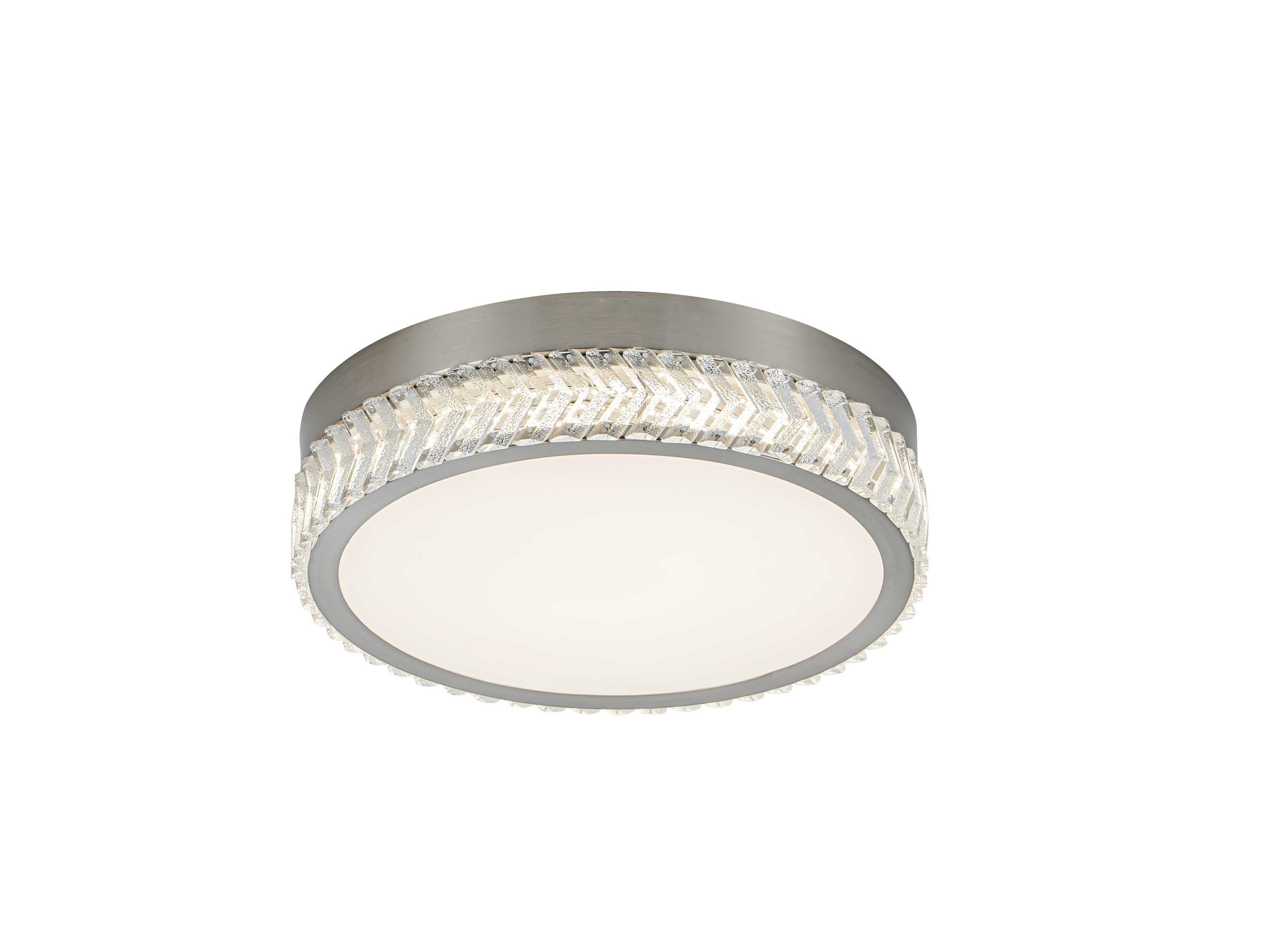 Plafonnier CHEVRON en nickel brossé — AC5057BN — Luminaire Expert