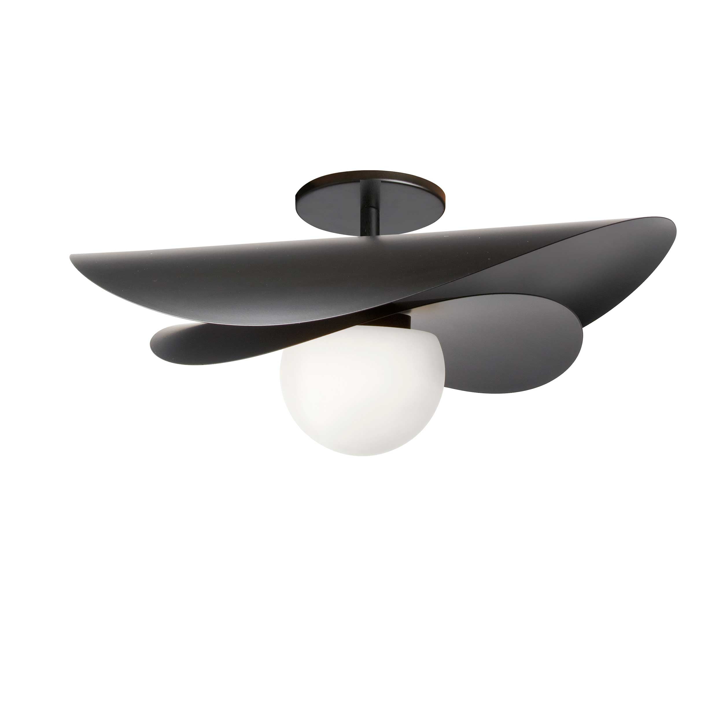 Semi-plafonnier PAVEN en noir mat — PVN-2012LEDSF-MB — Luminaire Expert