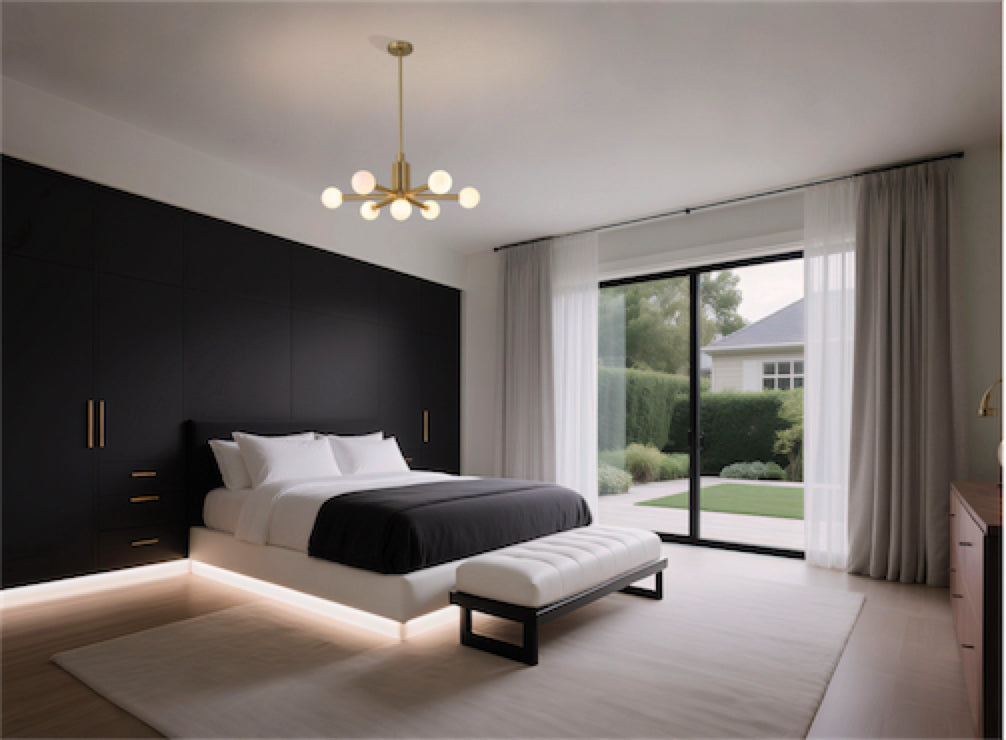 Suspension STOCKHOLM en or champagne — 207353A — Luminaire Expert