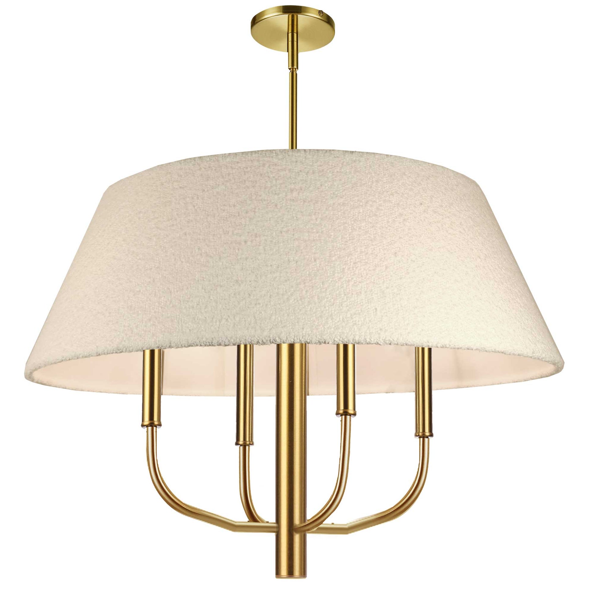 Suspension DALIA en laiton vieilli et blanc — DAL-244C-AGB — Luminaire Expert