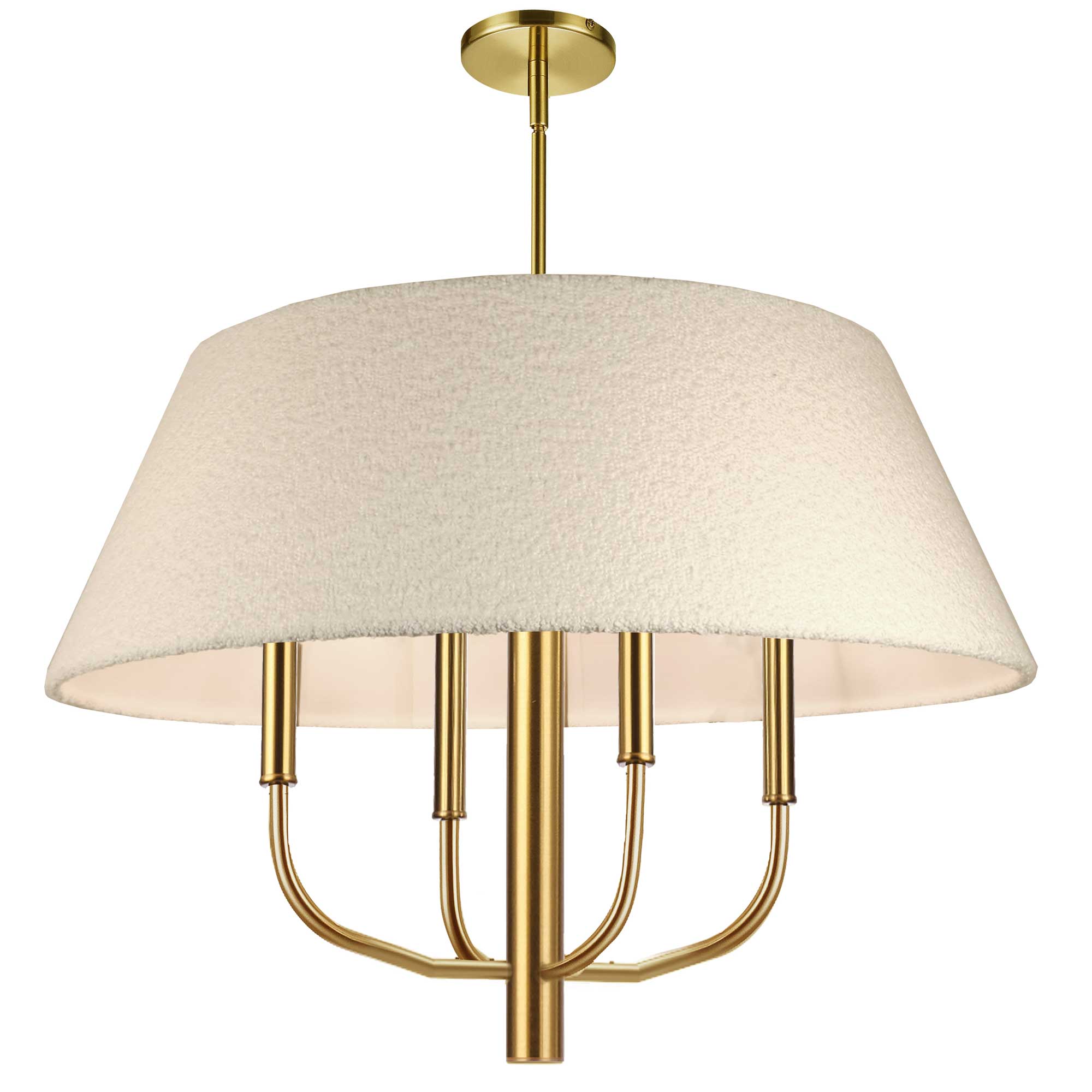 Suspension DALIA en laiton vieilli et blanc — DAL-244C-AGB — Luminaire Expert