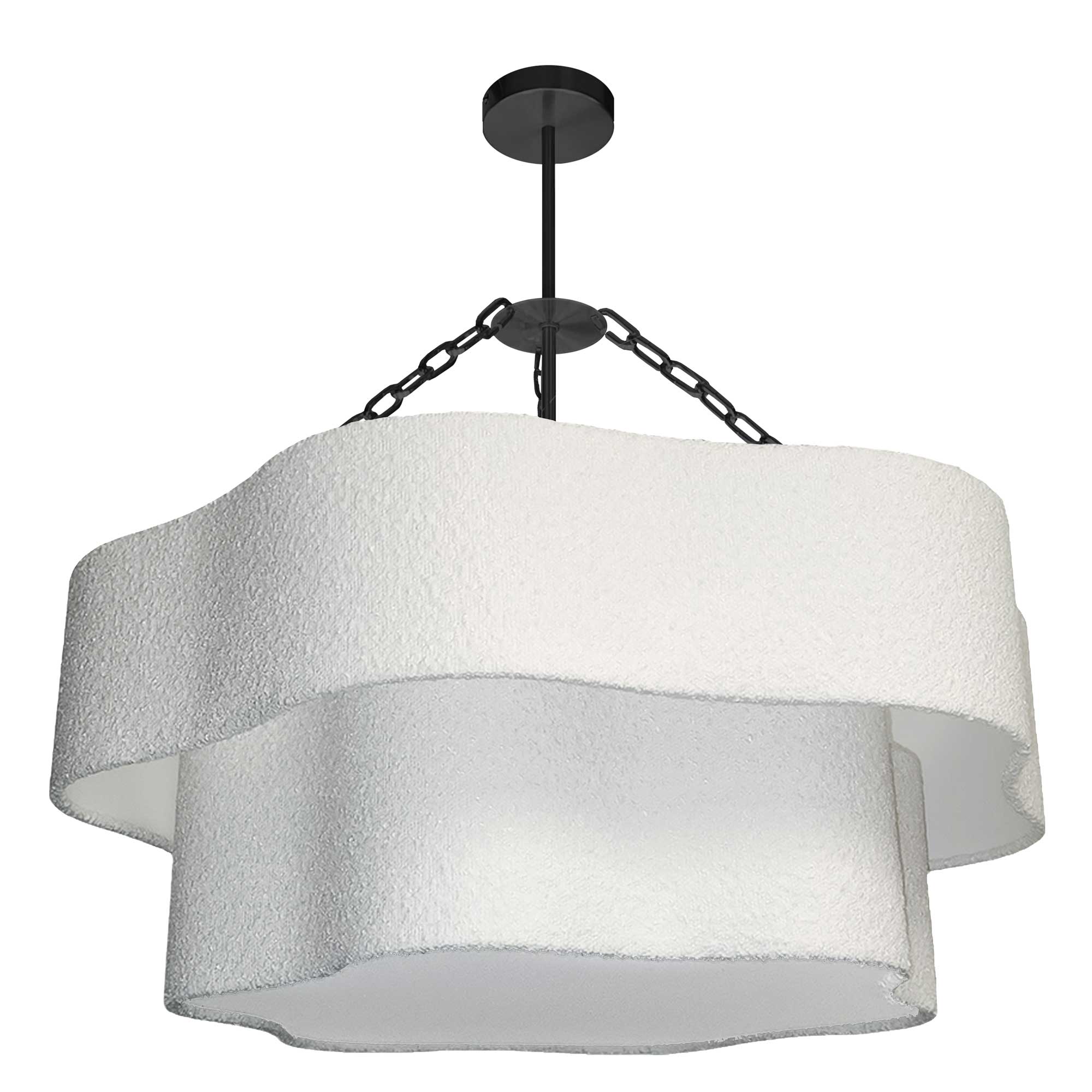 Suspension DALIA en noir mat et blanc — DAL-324C-MB — Luminaire Expert