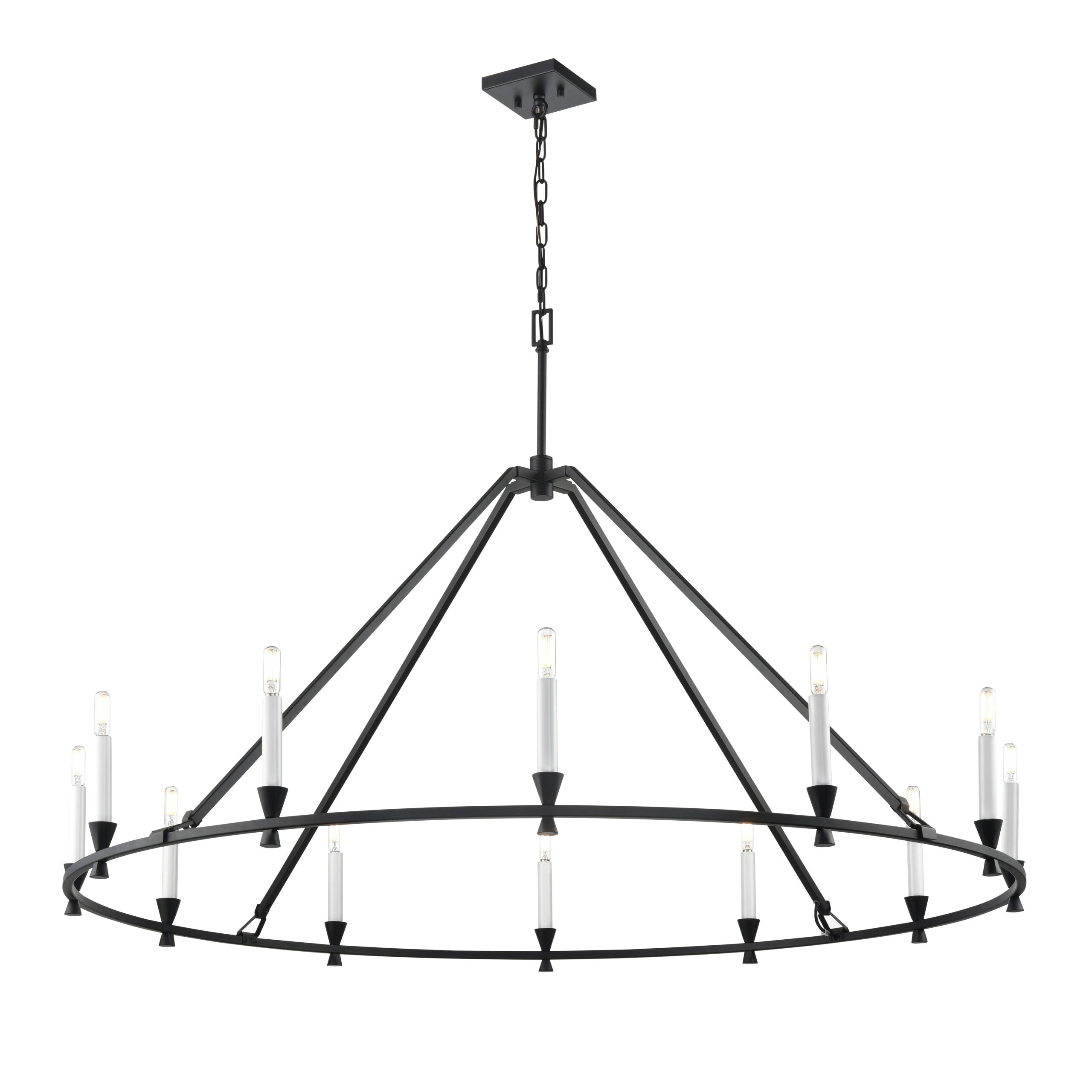 Suspension CARISBROOKE en ébène — DVP37145EB — Luminaire Expert