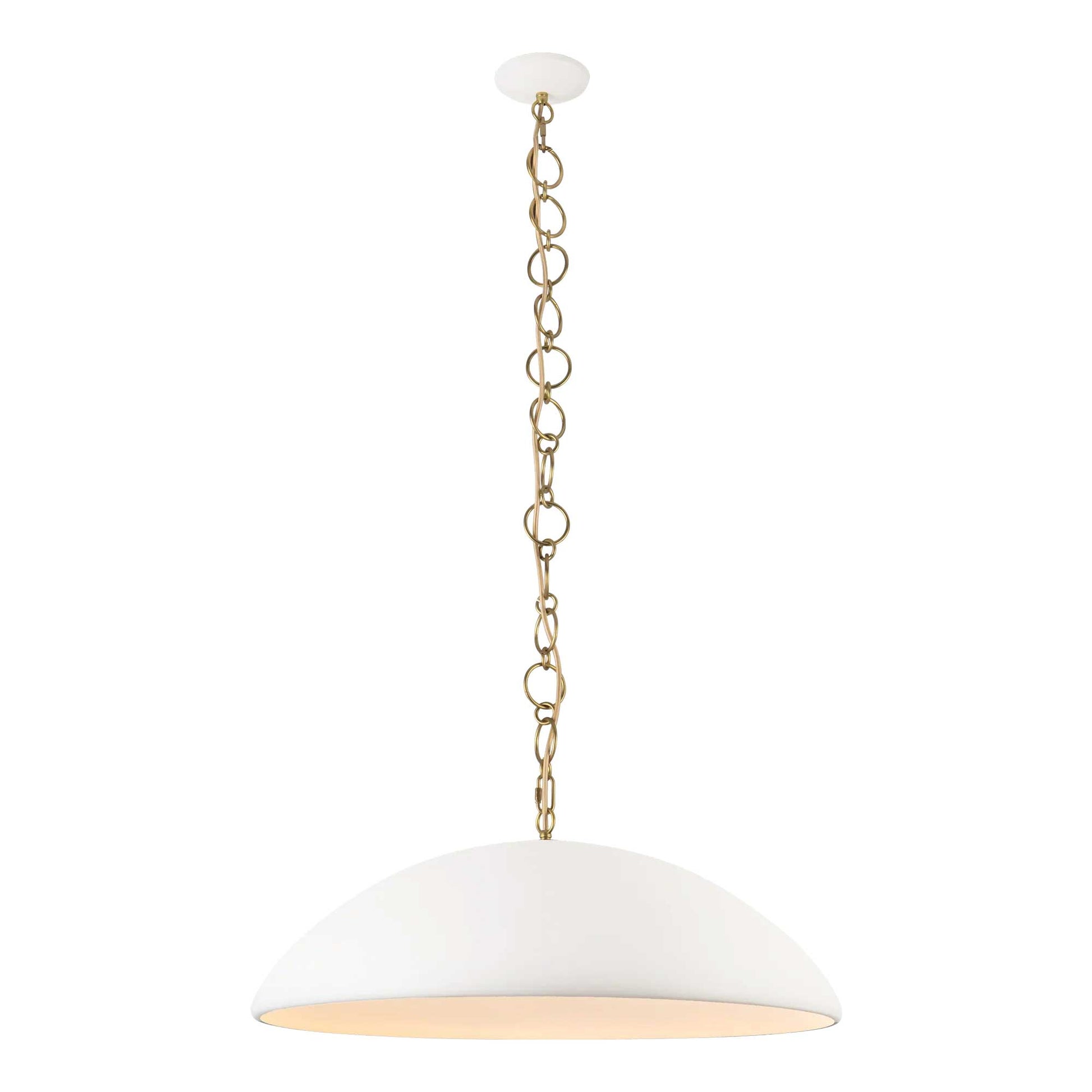 Suspension GRANT en blanc antique — PD423028AW — Luminaire Expert