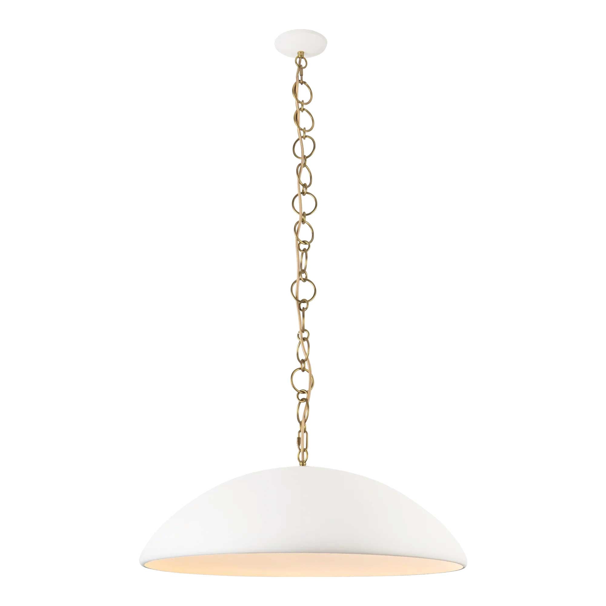 Suspension GRANT en blanc antique — PD423028AW — Luminaire Expert