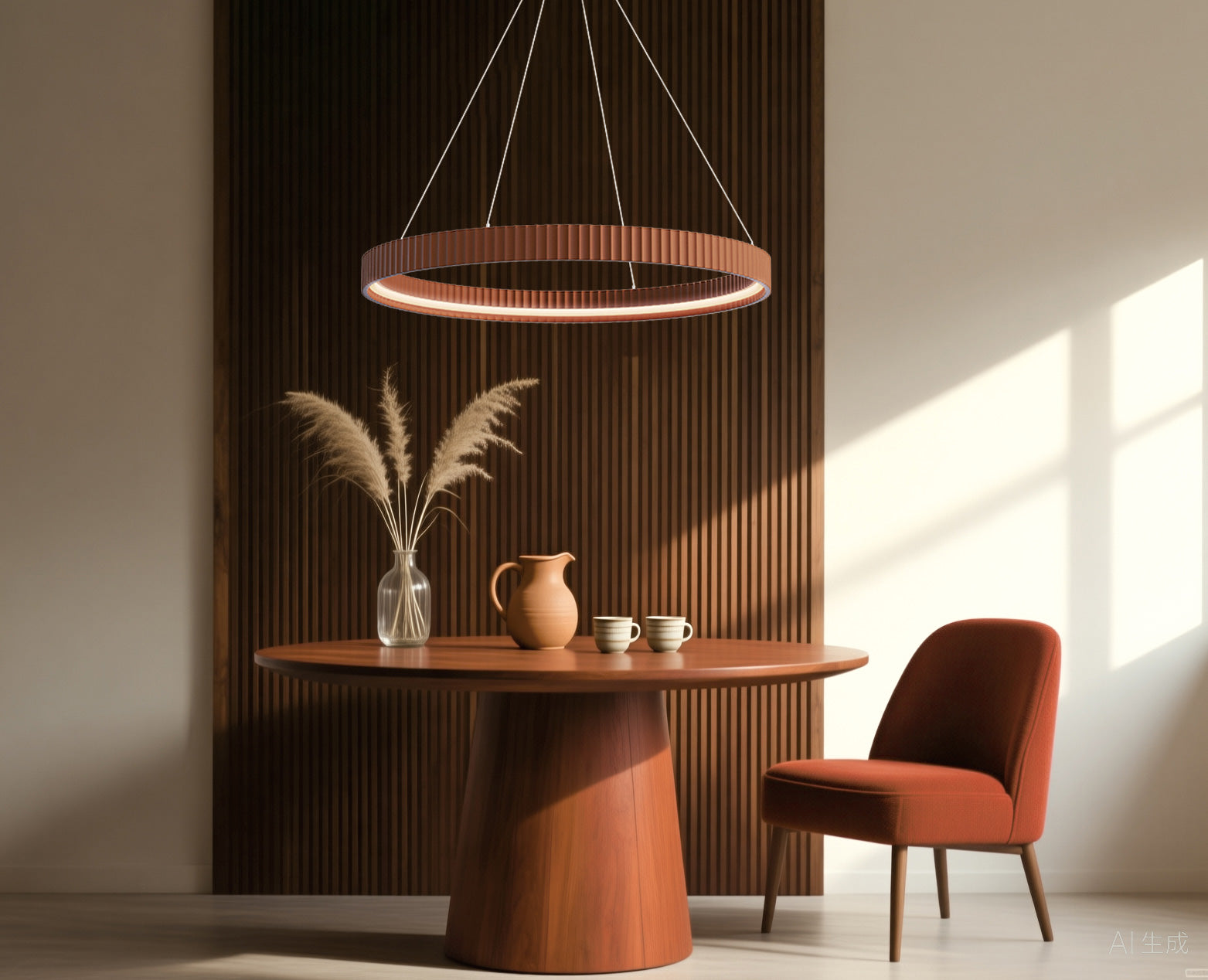 Suspension SOUFFLE en terracotta — E25056-TRC — Luminaire Expert