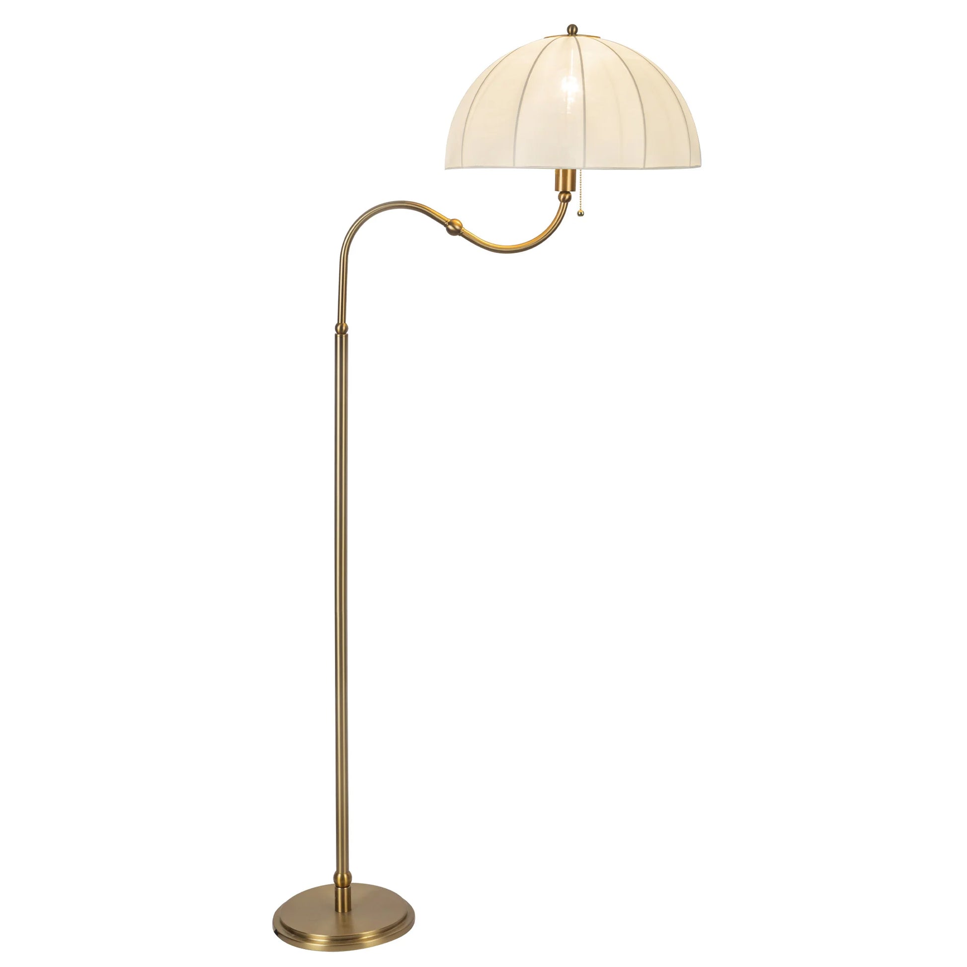 Lampe de plancher CROSBY en or brossé — FL661068BG — Luminaire Expert