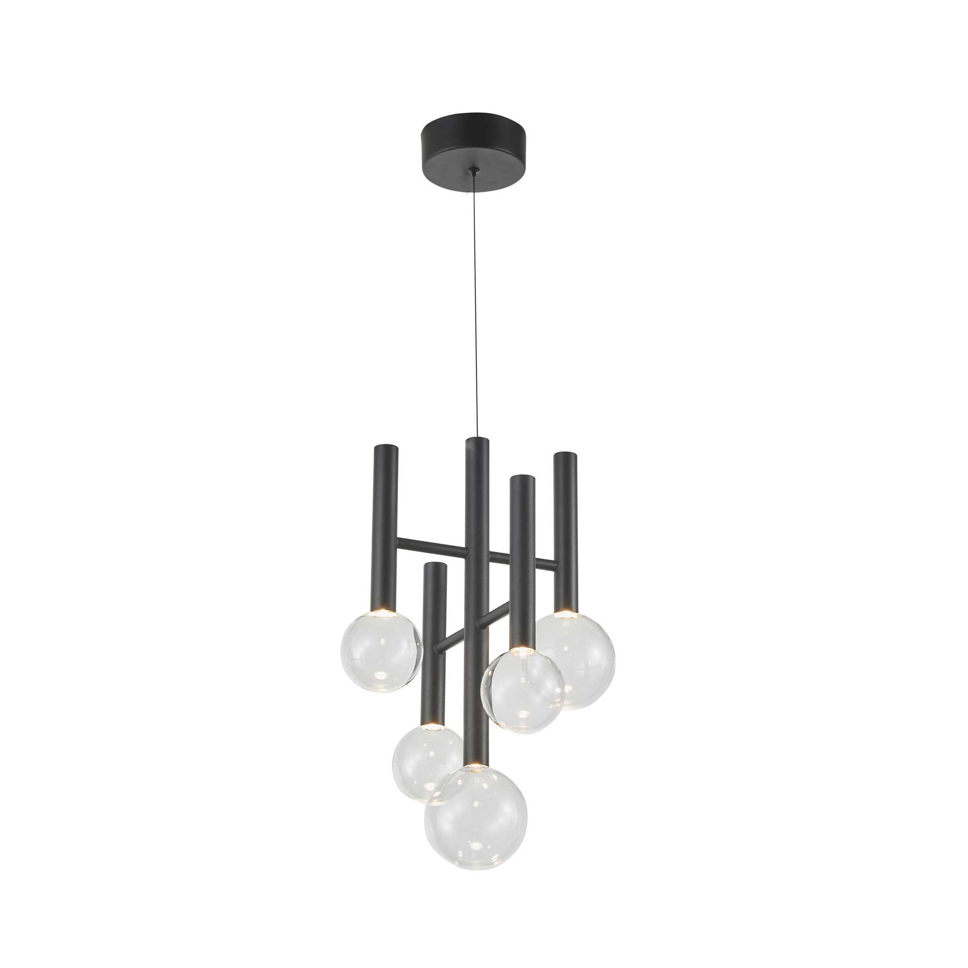 Suspension TERRA en noir — AC6855BK — Luminaire Expert