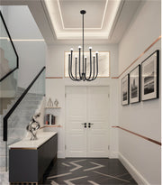Suspension DAHLIA en noir plâtre — 207263A — Luminaire Expert